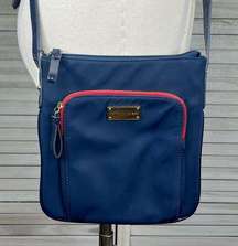 TOMMY HILFIGER Crossbody Bag Navy Blue w Red Accents-OS