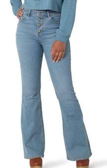 Women’s High Rise Button Flare Jeans 14L