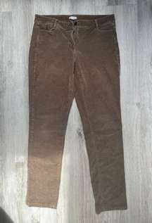 Straight Leg Light Brown Corduroy Jeans