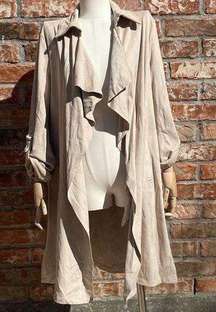 ivory boho faux suede jacket / S / Excellent condition