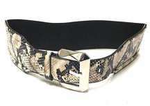 WHBM Faux snakeskin wide stretchy belt S