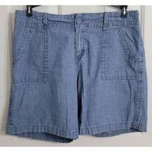 Riders by Lee Cotton Chambray Style Light Jean Shorts Size 12