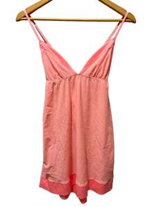 Babydoll Coral Slip Dress Lingerie size Small Satin Details