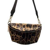 Steve Madden BMacy Belt Bag Tan One Size Leopard Print Glam Mobwife Summer Boho