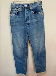 REDONE 70s Stove Pipe Jeans Medium Vain sz 25 High Rise