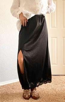 Vintage Adonna Black Lace Slip Skirt