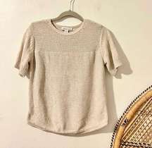 beige sleeveless pullover sweater Size PS