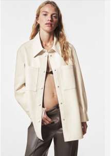 ZARA Faux Leather Oversized Jacket