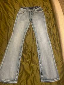 Mid Rise Boot Cut Jeans 