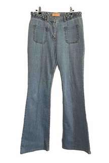 Essential Antwerp Braided Belt Flare Jeans Size 29