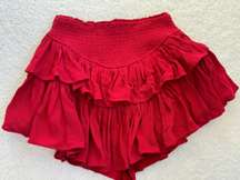 Red  Flowy Skirt