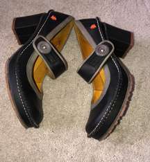 Art The Art Company Leather Mary Jane Heels Black + Grey Size 41 US 10