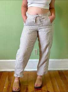 J. Jill Linen Striped Boho Pants