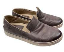 Olukai Women's Kailua Slip On Soft Brown Leather Casual Shoe Size 6.5