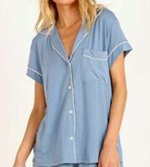 Eberjey Button Down Pocket Modal Short Sleeve Pajama Top