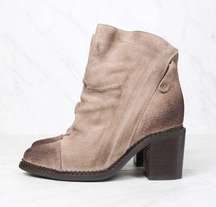 Sbicca - Millie Women's Suede Leather Ankle Booties in Beige Size 8.5