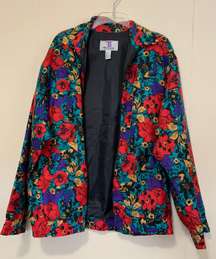 Vintage Floral Silk Jacket