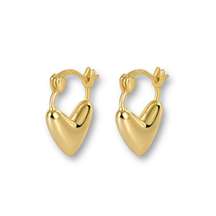 Small love heart dangle drop earrings for women