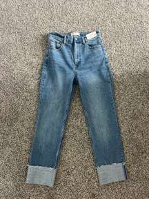 Ultra High Rise Ankle Straight Jeans