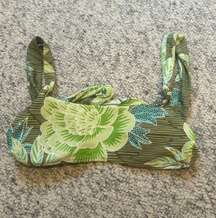 Floral Green Bikini Top