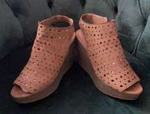 Sbicca Tan Cut Out Wedges Size 8