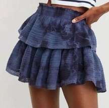 Rock N Ruffle Skirt in Blue Tie Dye | Size: Small