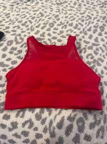 Red  Sports Bra