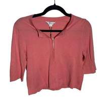 LK Bennett Pink CD Karin Cropped Cardigan Silk Cotton Sweater NWT Size Small