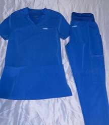 Royal Blue Scrub Set