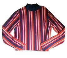 Victor Glemaud Target Soft Stretch Striped Mock Neck Sweater LS  Sz M