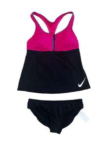 NWT  Colorblock Racerback Tankini Swimsuit