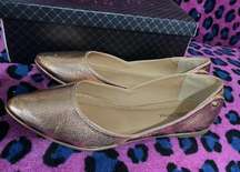 Celebrity pink flats - rose gold size 8