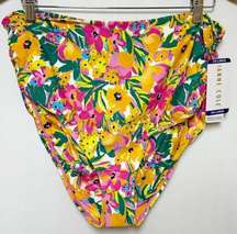 Anne Cole Womens Size XXL Sunshine Floral High-Waist Bikini Swim Bottoms XXL