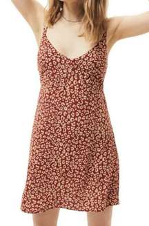 Kendall + KYLIE bohemian Mini dress sundress MEDIUM burnt orange Tan Adjustable