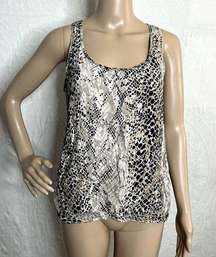 Silk Cheetah Print Racerback Tank Top