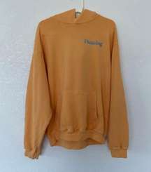 NEW THE PLEASING  SUNSET ORANGE HOODIE SZ SMALL