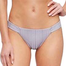 New Tavik Slinky Rib Minimal Coverage Bella Bikini Bottom Lilac Gray