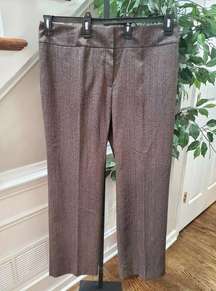 Kasper Women Gray Polyester Modern Fit Contour Waist Wide Leg Dress Pant Size 14