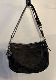 Coach Mia Black Signature C Logo Convertible Shoulder Handbag Style 15760