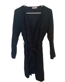 Tomo Toms Wrap Dress Duster Black