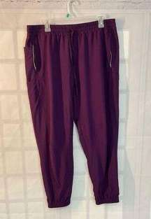 Easy stretch by butter soft eggplant purple joggers style scrub pants size xl