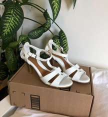 Avellino White Sandal Heels