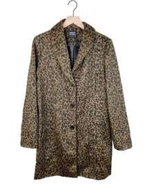 Ashley by 26 International Longline Leopard Animal Print Faux Fur Coat Size XL