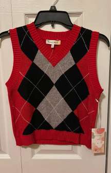 Checkered Sweater Vest