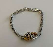 Brighton Two Tone Heart Bracelet