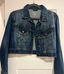 Dark Wash Crop Denim Jacket