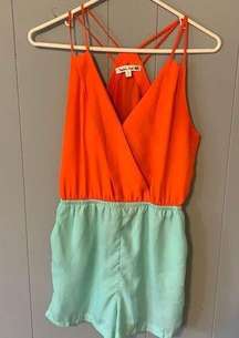 Double Zero Colourblock Romper Size Small