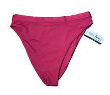 NWT Dippin Daisy's High Waisted Burgandy Bikini Bottoms High Cut Thigh Large