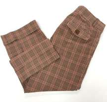 Abercrombie & Fitch Pants Womens 4 Ankle Preppy Plaid Cuffed Retro Y2K Academia