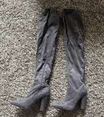 Thigh High Dark Gray Boots